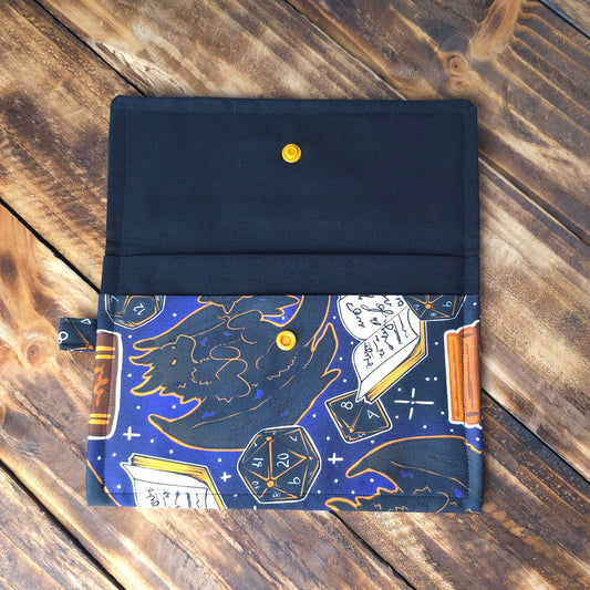 Dice & Dragons | Handmade Fabric Wallet/Clutch