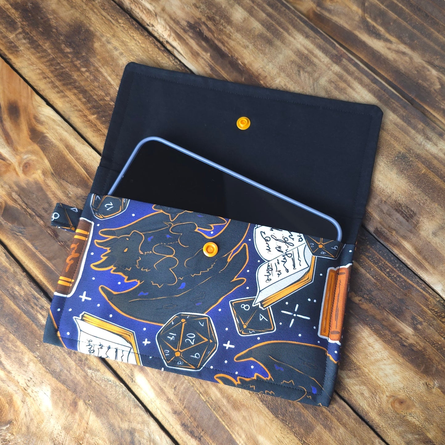 Dice & Dragons | Handmade Fabric Wallet/Clutch