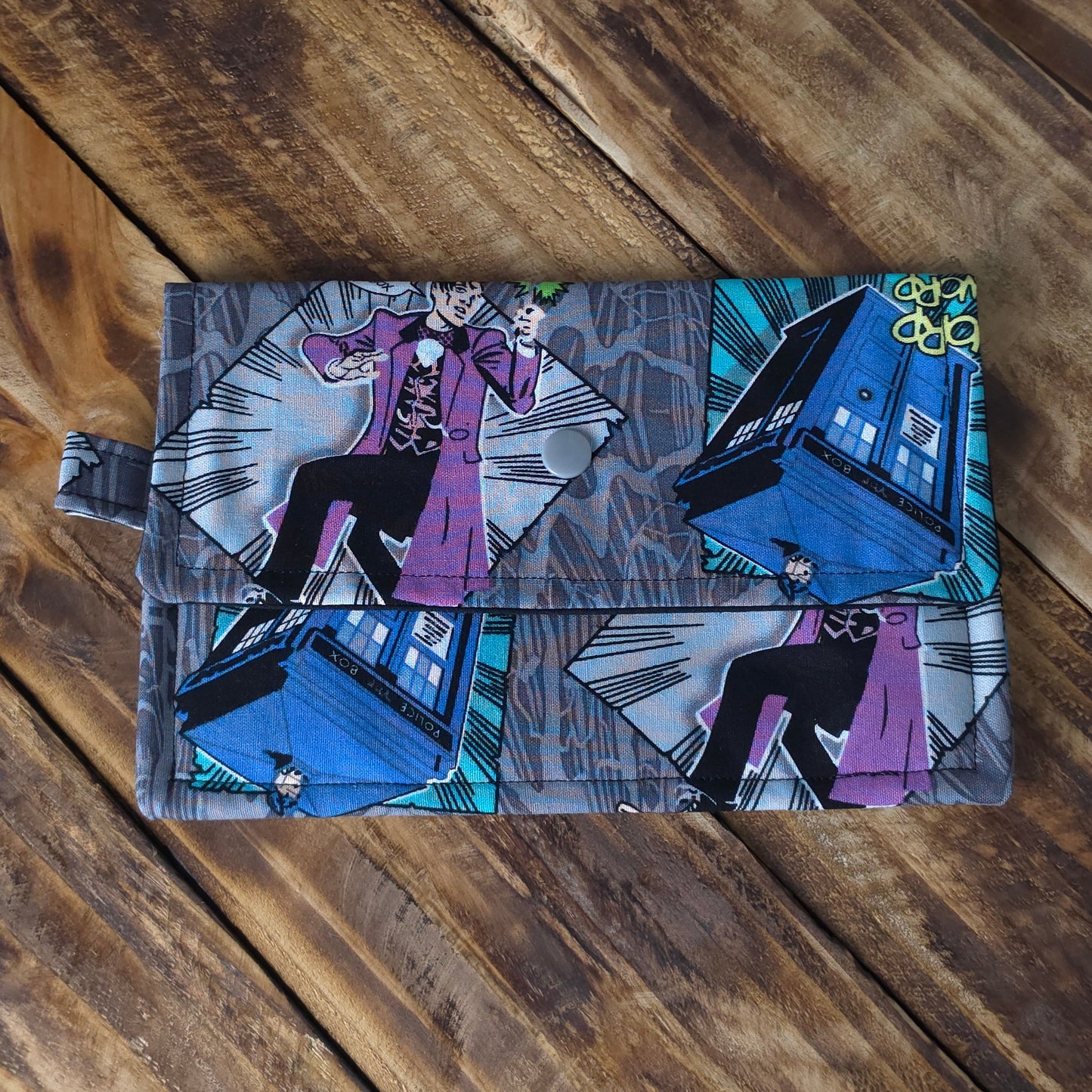 Doctor Who Grey | Handmade Fabric Wallet/Clutch