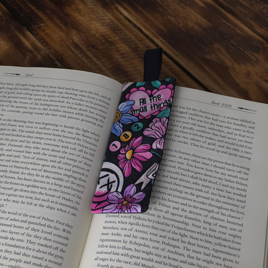 Blink 182 Floral | Fabric Bookmark