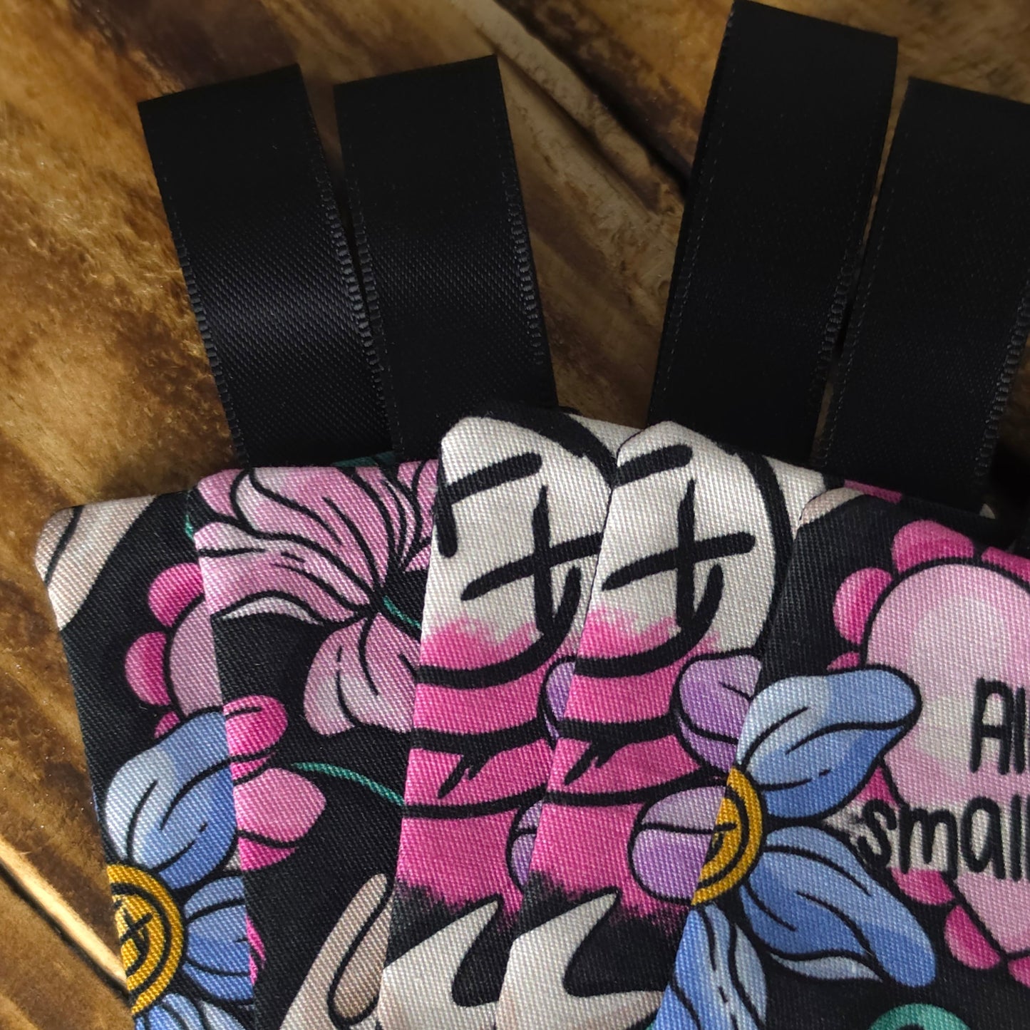 Blink 182 Floral | Fabric Bookmark