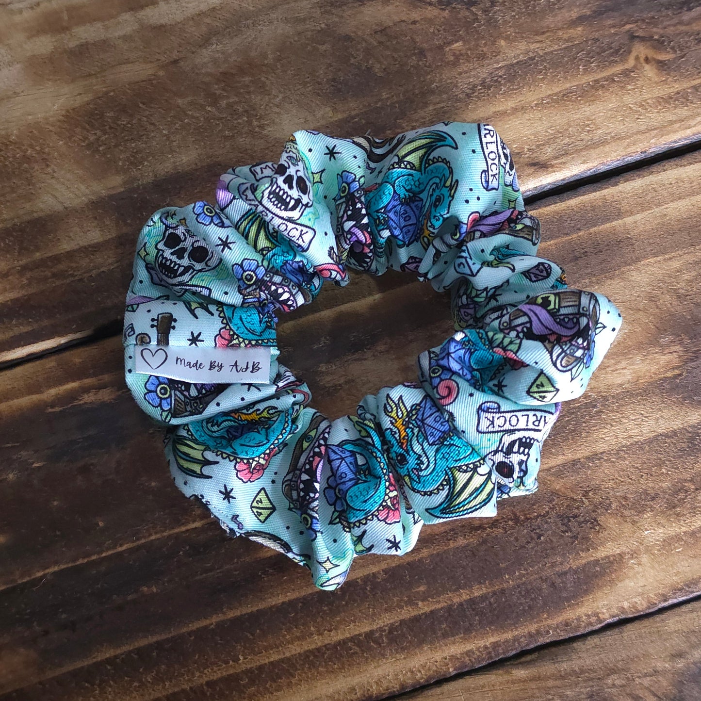 Dungeon Doodles | Large Luxe Scrunchie