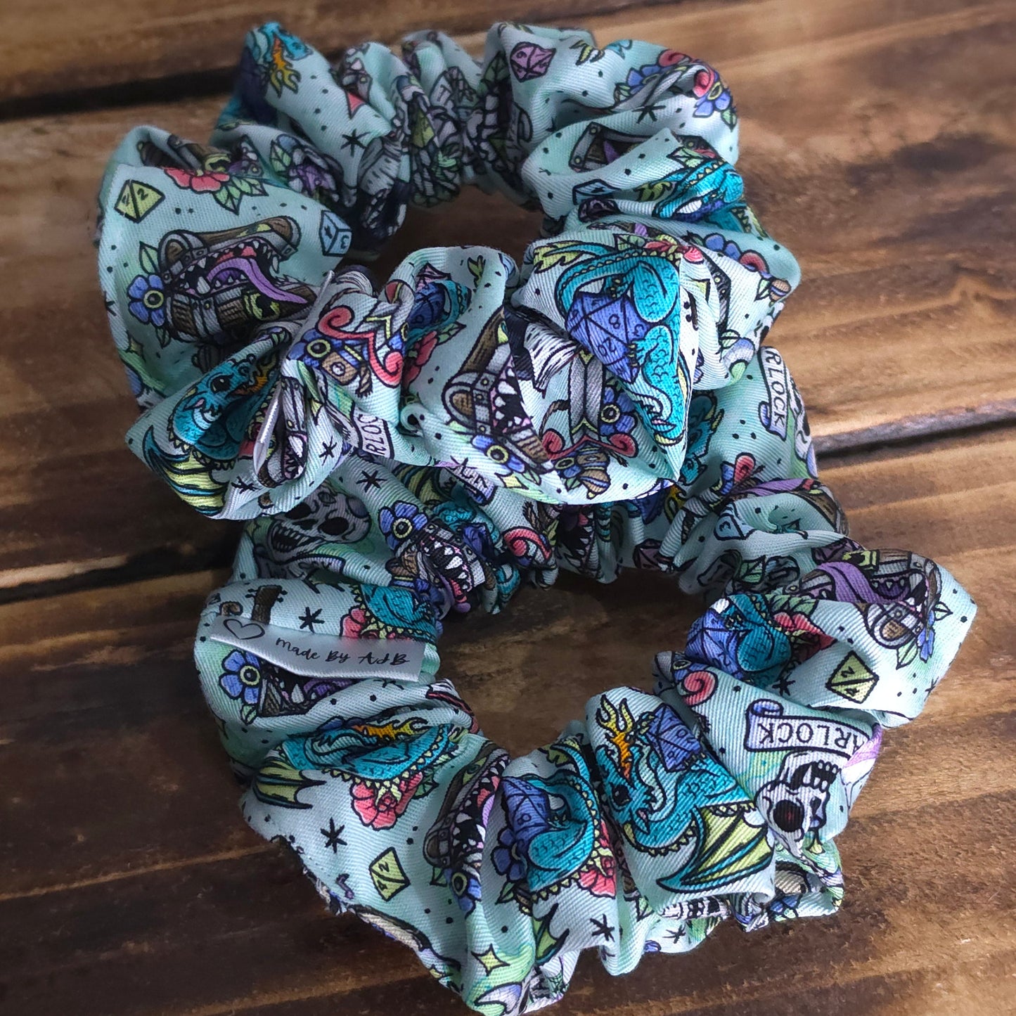 Dungeon Doodles | Large Luxe Scrunchie